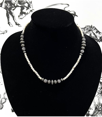 Western Navajo Pearl Stone Necklace