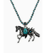 Lunar Deer Farm Animal Navajo Turquoise Beads Necklace
