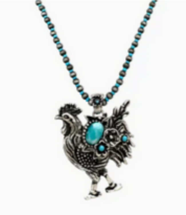 Lunar Deer Farm Animal Navajo Turquoise Beads Necklace