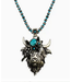 Lunar Deer Farm Animal Navajo Turquoise Beads Necklace