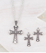 Western Cross Pendant Necklace/Earring Set