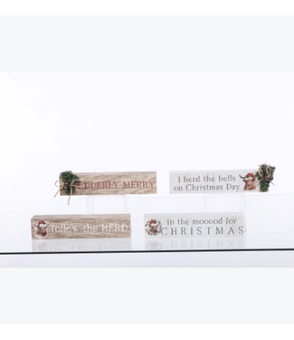 Special T Imports Wooden Merry Word Block sign