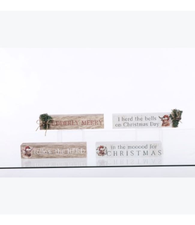 Special T Imports Wooden Merry Word Block sign