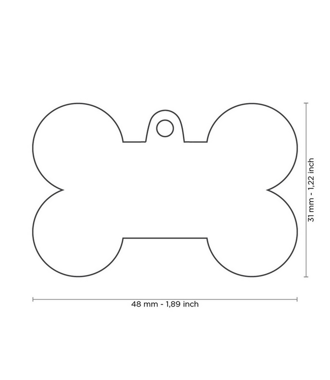 MyFamily XL Aluminum Bone Tag