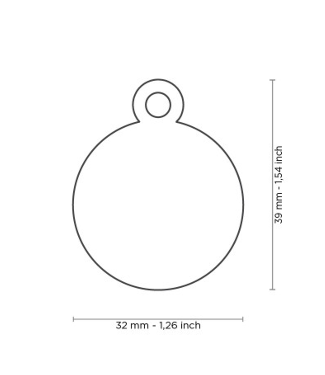 MyFamily Aluminum Circle Tag