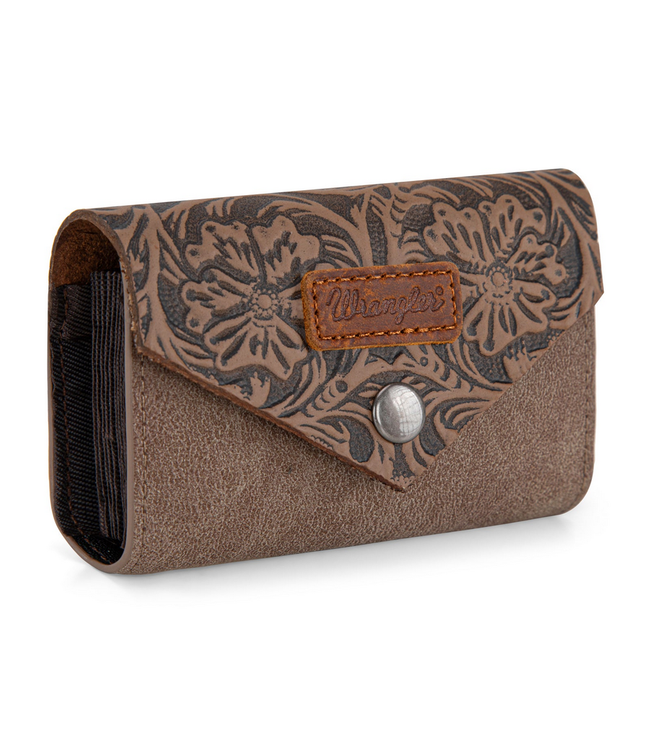 Wrangler Wrangler Floral Tooled Wallet Card Holder