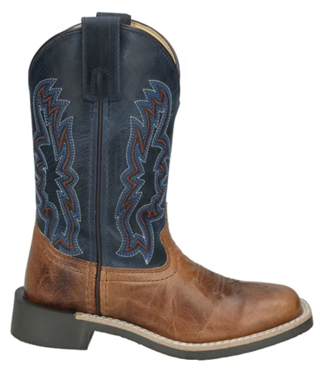 Smoky Mountain Rustler Boot - Brown Waxed Dist/Navy