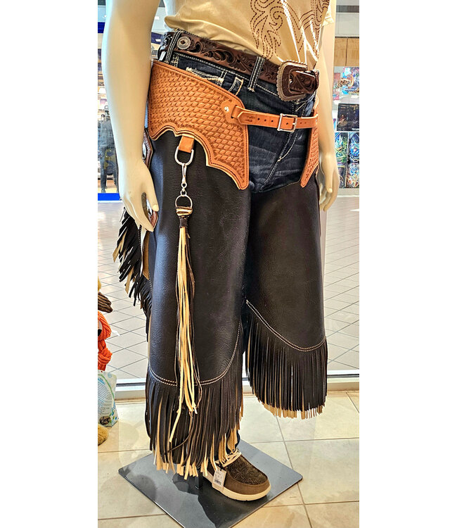 Beyond the Barn Custom Made Buffalo Leather Chinks BTB Large