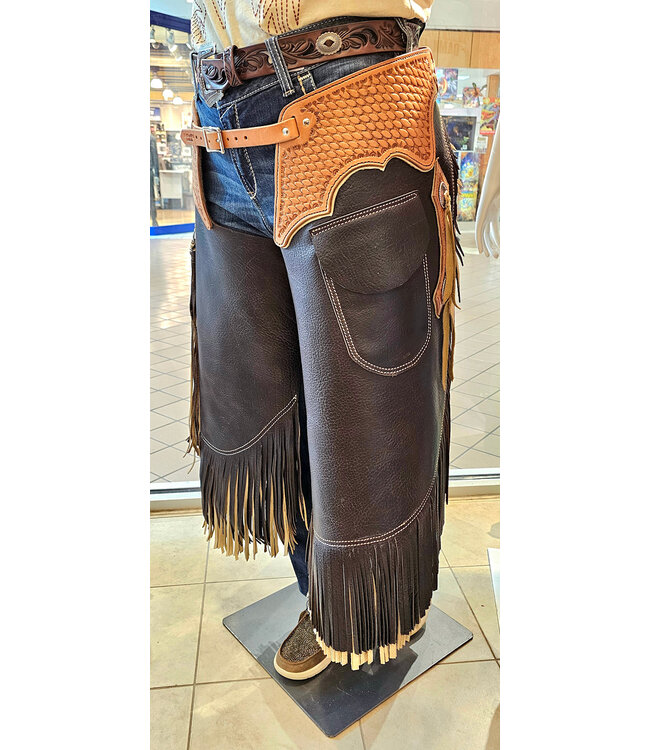 Beyond the Barn Custom Made Buffalo Leather Chinks BTB Large