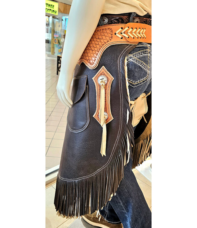 Beyond the Barn Custom Made Buffalo Leather Chinks BTB Large