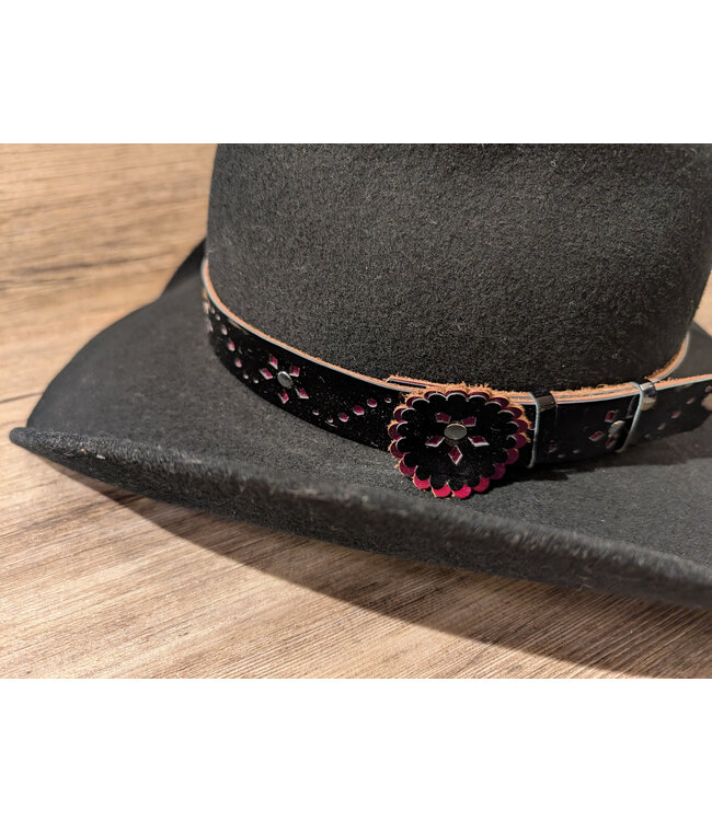 Beyond the Barn BTB Flower Overlay Hatband 1"