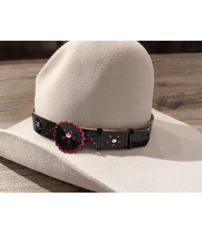 Beyond the Barn BTB Flower Overlay Hatband 1"