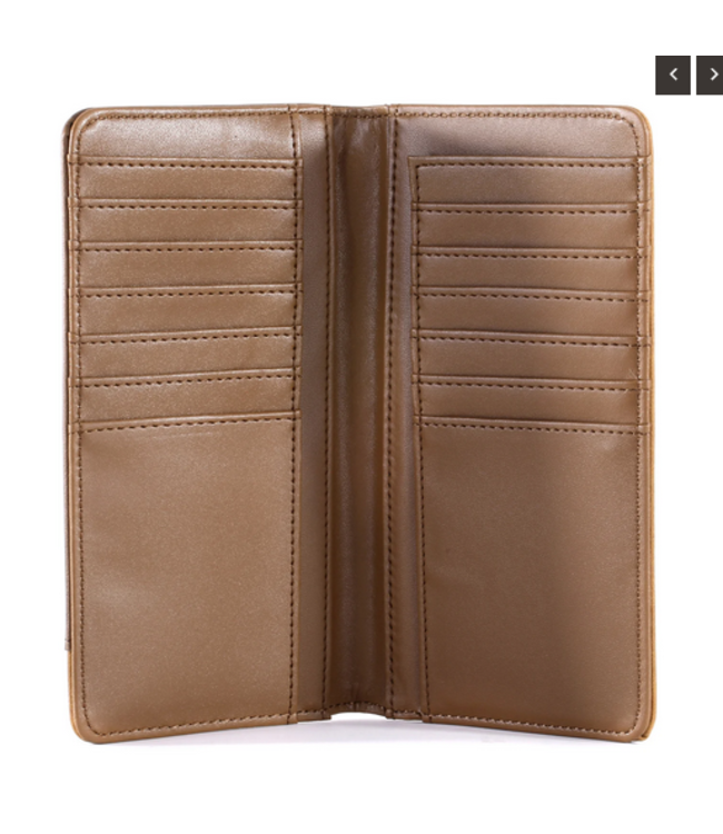 Montana West Wrangler Embossed Floral Mens Bifold Leather Wallet