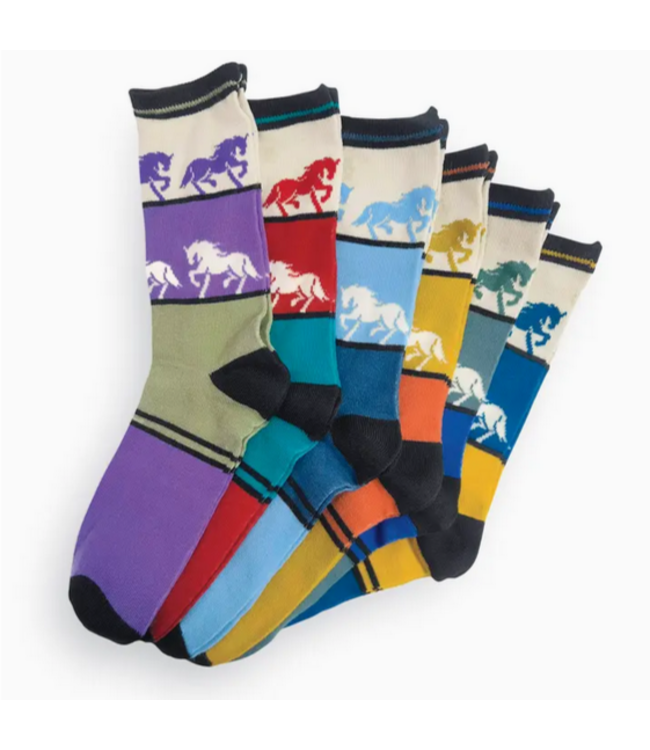 Back in the Saddle Bold Horse Crew Socks Assorted