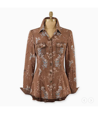 Back in the Saddle Womens Sandwash Floral Tunic Shirt