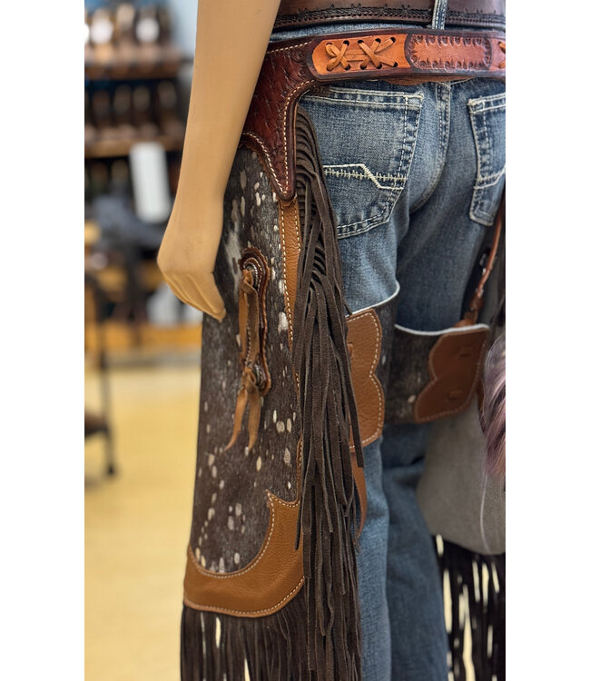 Beyond the Barn Custom Made Kids Foil Hair On Chinks BTB Size Medium