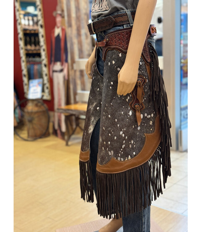 Beyond the Barn Custom Made Kids Foil Hair On Chinks BTB Size Medium