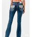 Grace in LA Womens Aztec Modify Mid-Rise Boot Jean