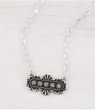 YK Trading Western Concho Bar Necklace