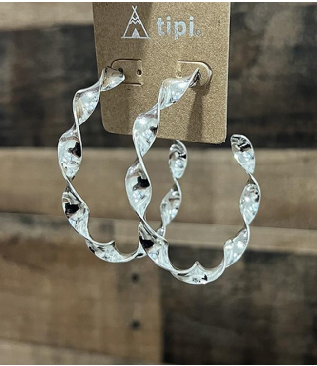 YK Trading Spiral Hoop Earrings