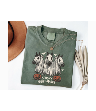NVC Ecommerece LLC Halloween Spooky Night-Mares Ghost Horse Unixes Sweatshirt