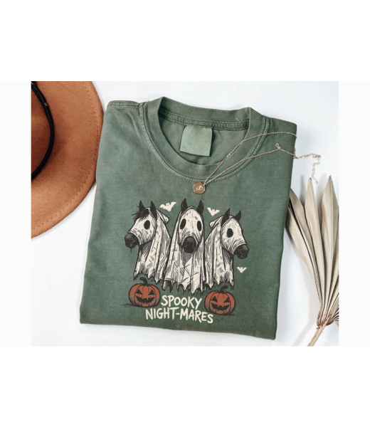 NVC Ecommerece LLC Halloween Spooky Night-Mares Ghost Horse Unixes Sweatshirt