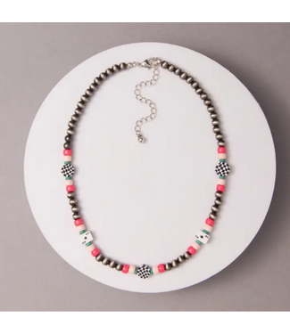 SP Sophia Collection Western Multi-Colored Turquoise Beaded Necklace
