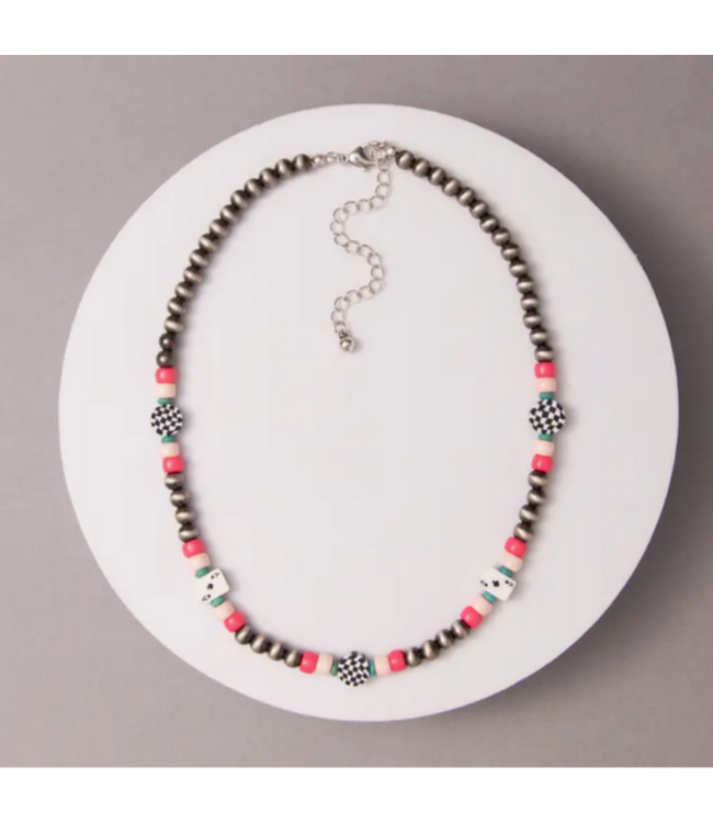 SP Sophia Collection Western Multi-Colored Turquoise Beaded Necklace