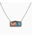SP Sophia Collection Western Rectangle Turquoise Concho Necklace