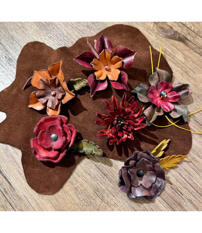 Leather Flowers Assort. BTB