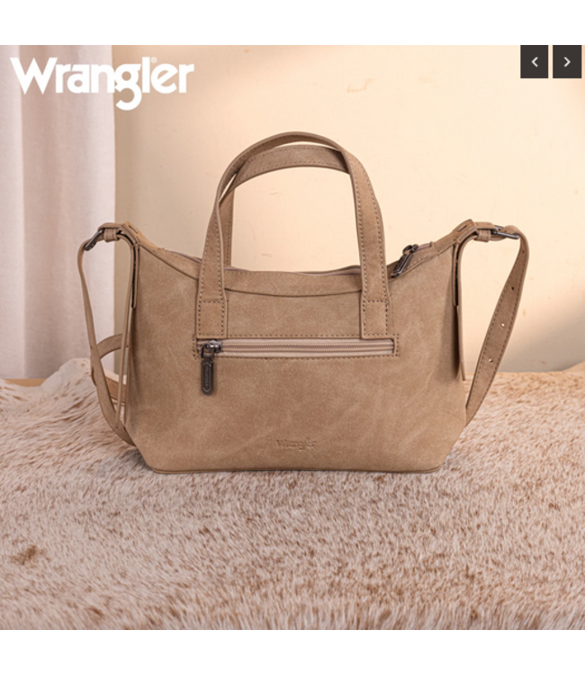 Wrangler Wrangler Tooled Aztec Pattern Print Tote/Crossbody
