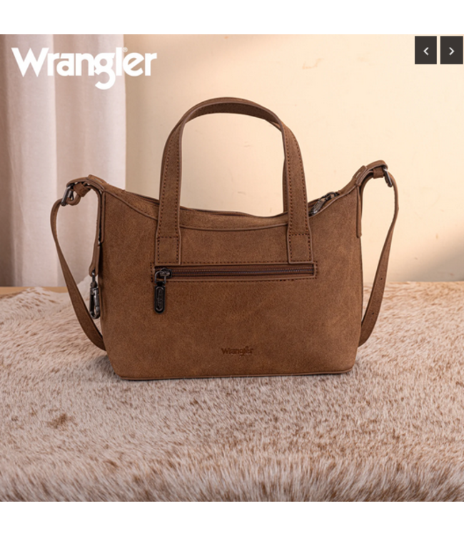 Wrangler Wrangler Tooled Aztec Pattern Print Tote/Crossbody