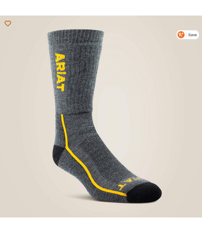 Ariat Midweight Merino Wool Performance Work Sock
