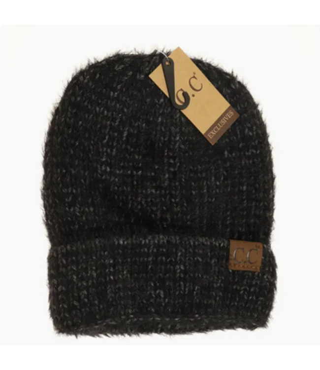 C.C Beanie Fuzzy Two Tone Beanie