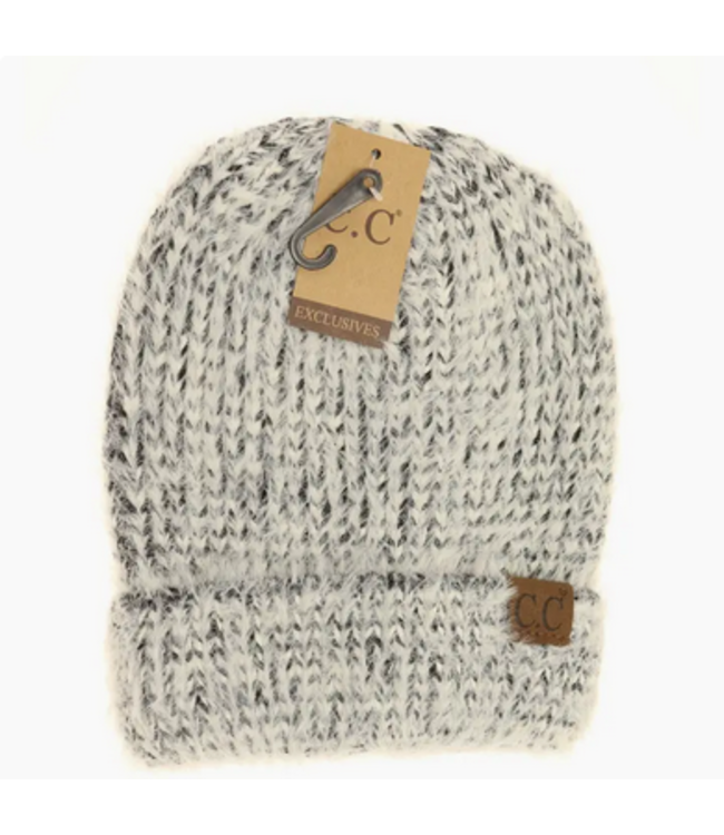 C.C Beanie Fuzzy Two Tone Beanie
