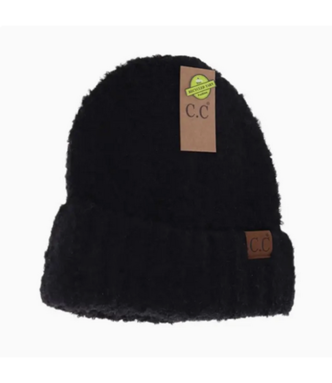 C.C Beanie Mixed Tone Boucle Cuff C.C Beanie