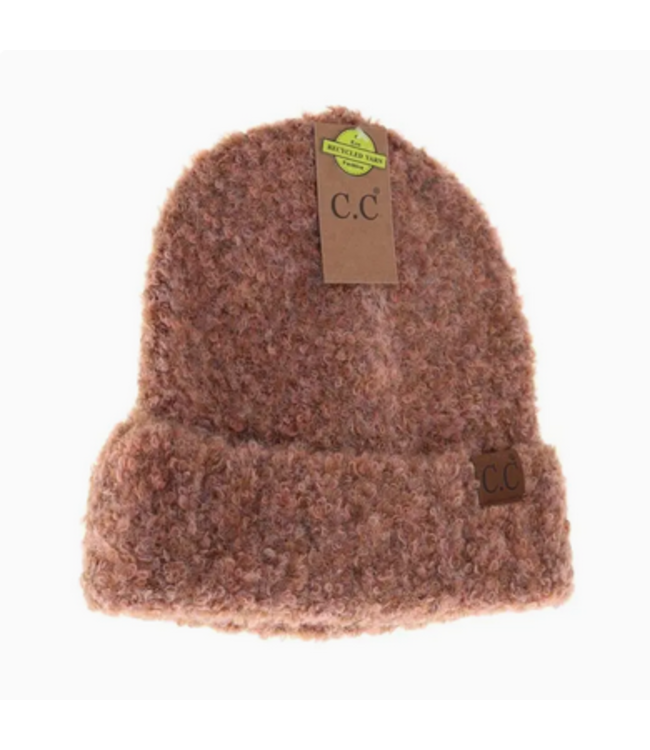 C.C Beanie Mixed Tone Boucle Cuff C.C Beanie
