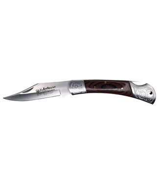 Justin Justin Folding Knife Wood Handle W/Etching