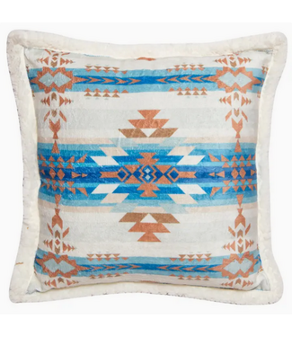 Wrangler Stack Rock Southwest Plush Sherpa Pillow