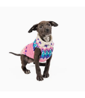 Chilly Dog Ski Bum Dog Sweater Pink XL