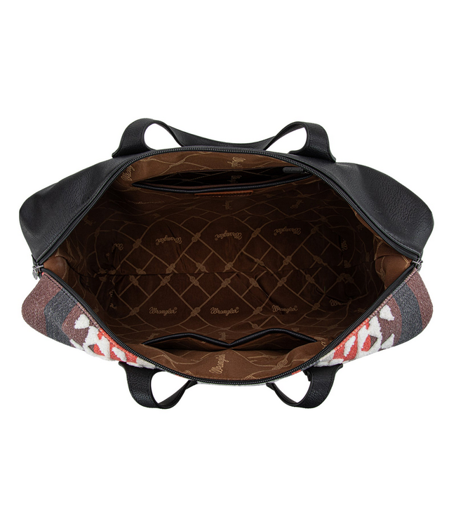 Wrangler Wrangler Sherpa Aztec Canvas Duffle Bag