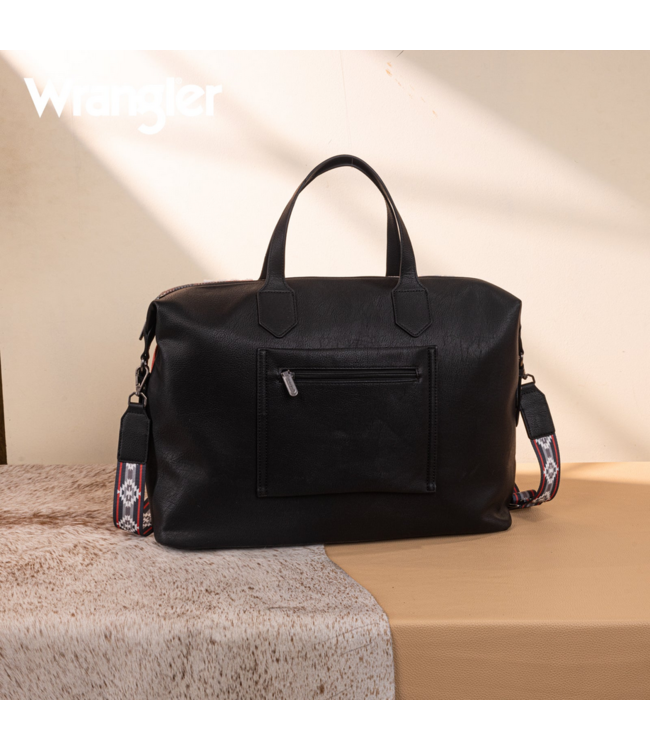 Wrangler Wrangler Sherpa Aztec Canvas Duffle Bag