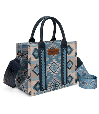 Wrangler Wrangler Aztec Pattern Dual Sided Print Tote/Crossbody -Jean