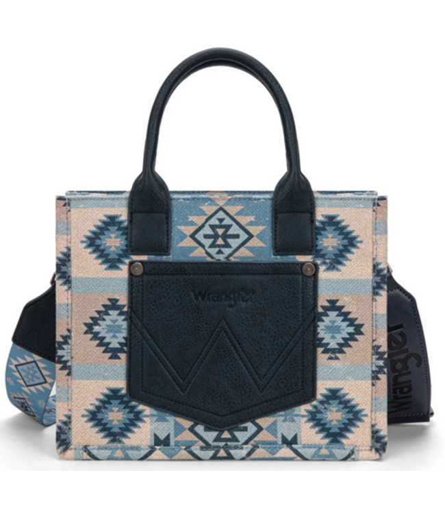 Wrangler Wrangler Aztec Pattern Dual Sided Print Tote/Crossbody -Jean