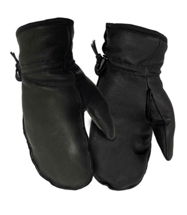 Hand Armor Gloves Premium Deer Leather Mitten Black