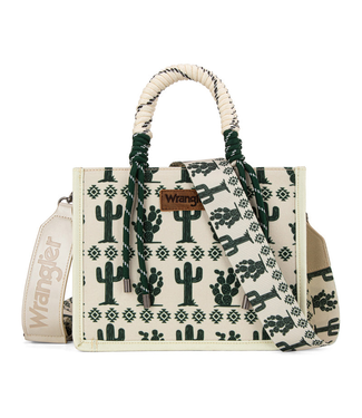 Wrangler Wrangler Cactus Print Rope Tote/Crossbody -Beige