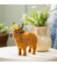 Evergreen Enterprises Petal Plow Table Decor Natural Fiber Floral Highland Cow 11.5"L