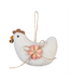 Evergreen Enterprises Petal Plow Hanging Decor Fabric Farm Chicken 6"L