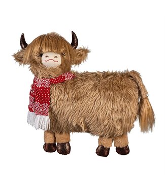 Evergreen Enterprises Woodland Storybook Fabric Highland Cow Decor
