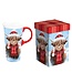 Evergreen Enterprises Holiday Poinsettia Travel Ceramic Perfect Cup Highland Cow